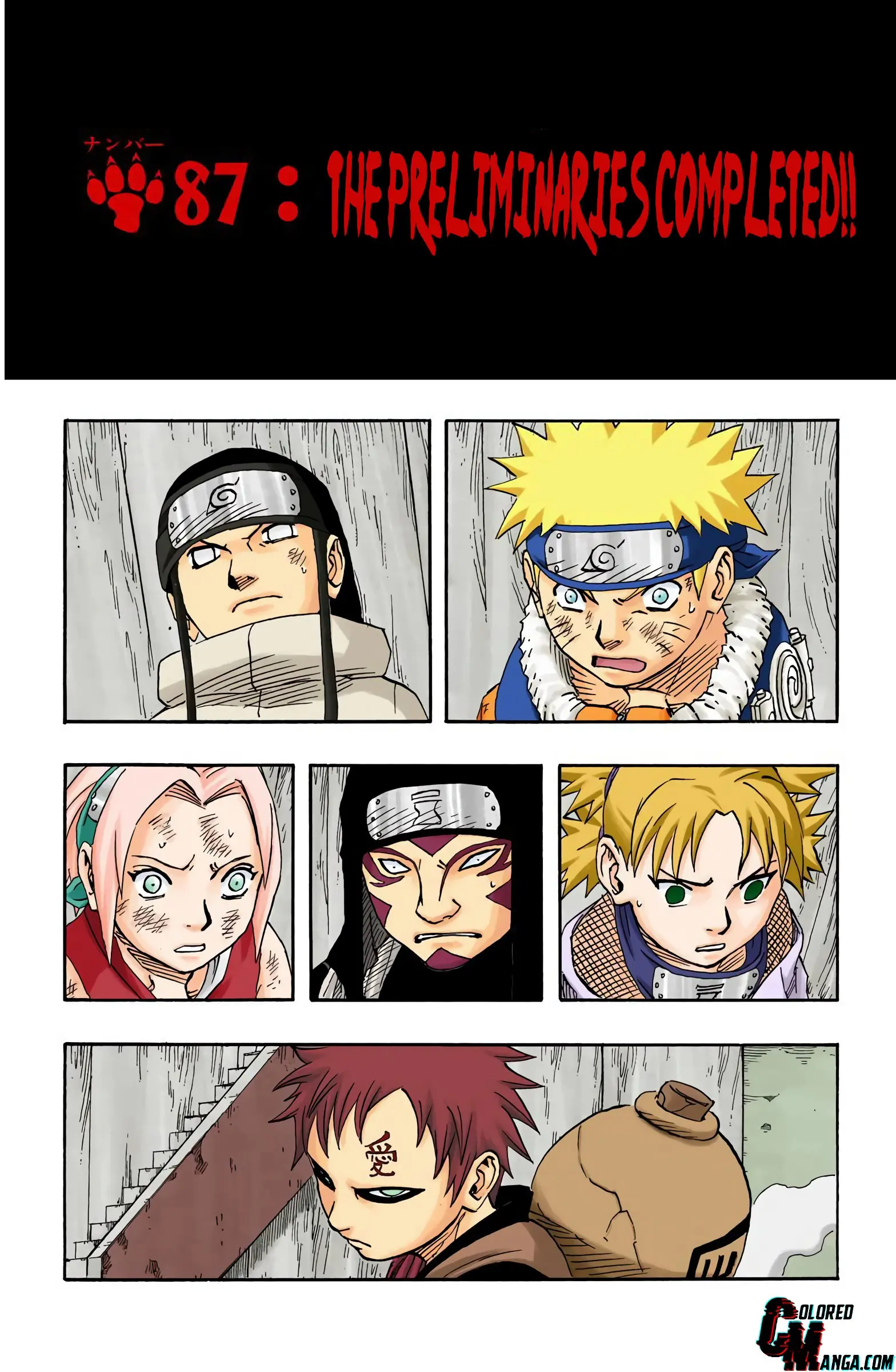 Naruto Colored Manga Online - Chapter 87 - Page 1