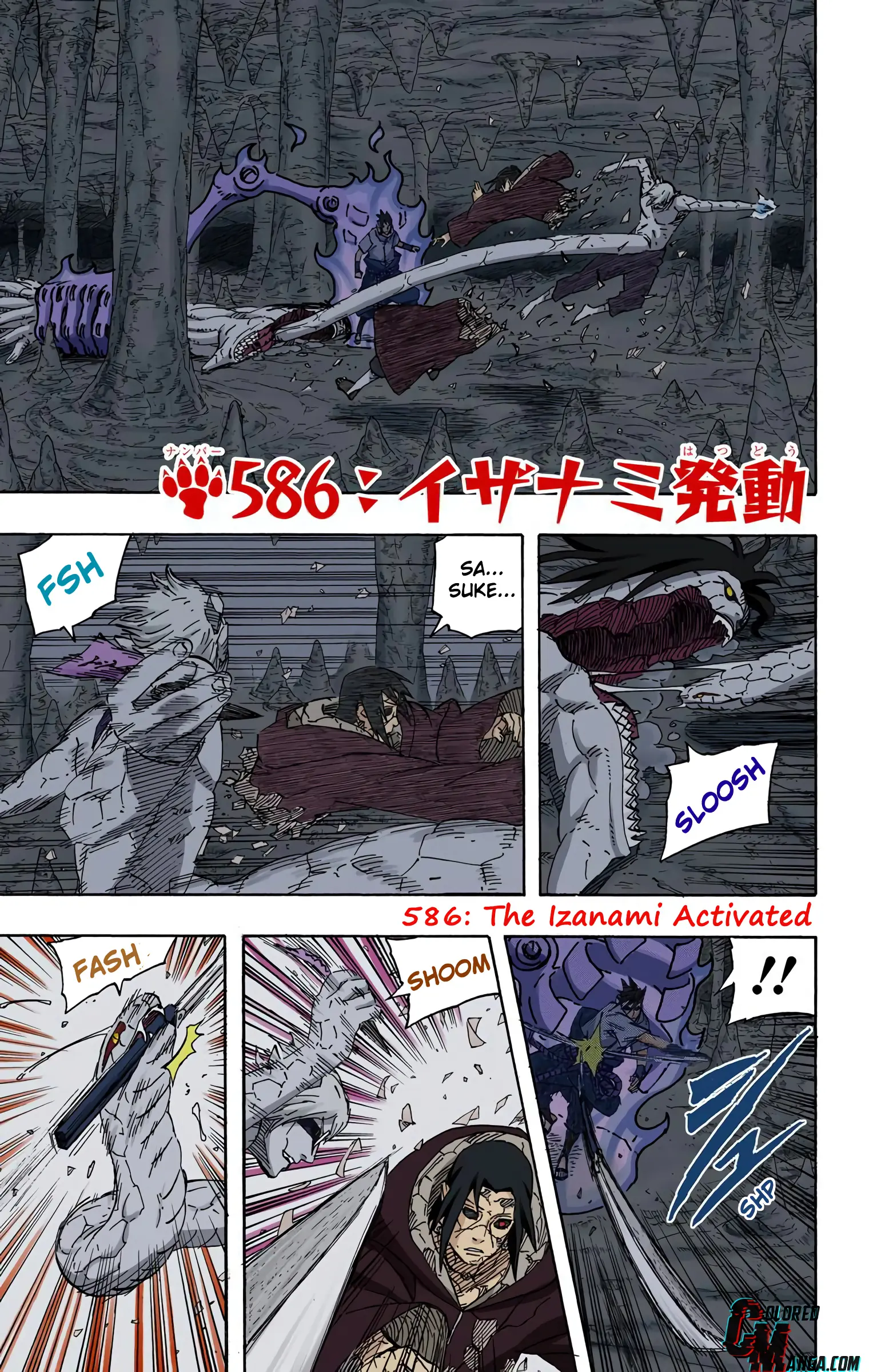 Naruto Colored Manga Online - Chapter 586 - Page 1