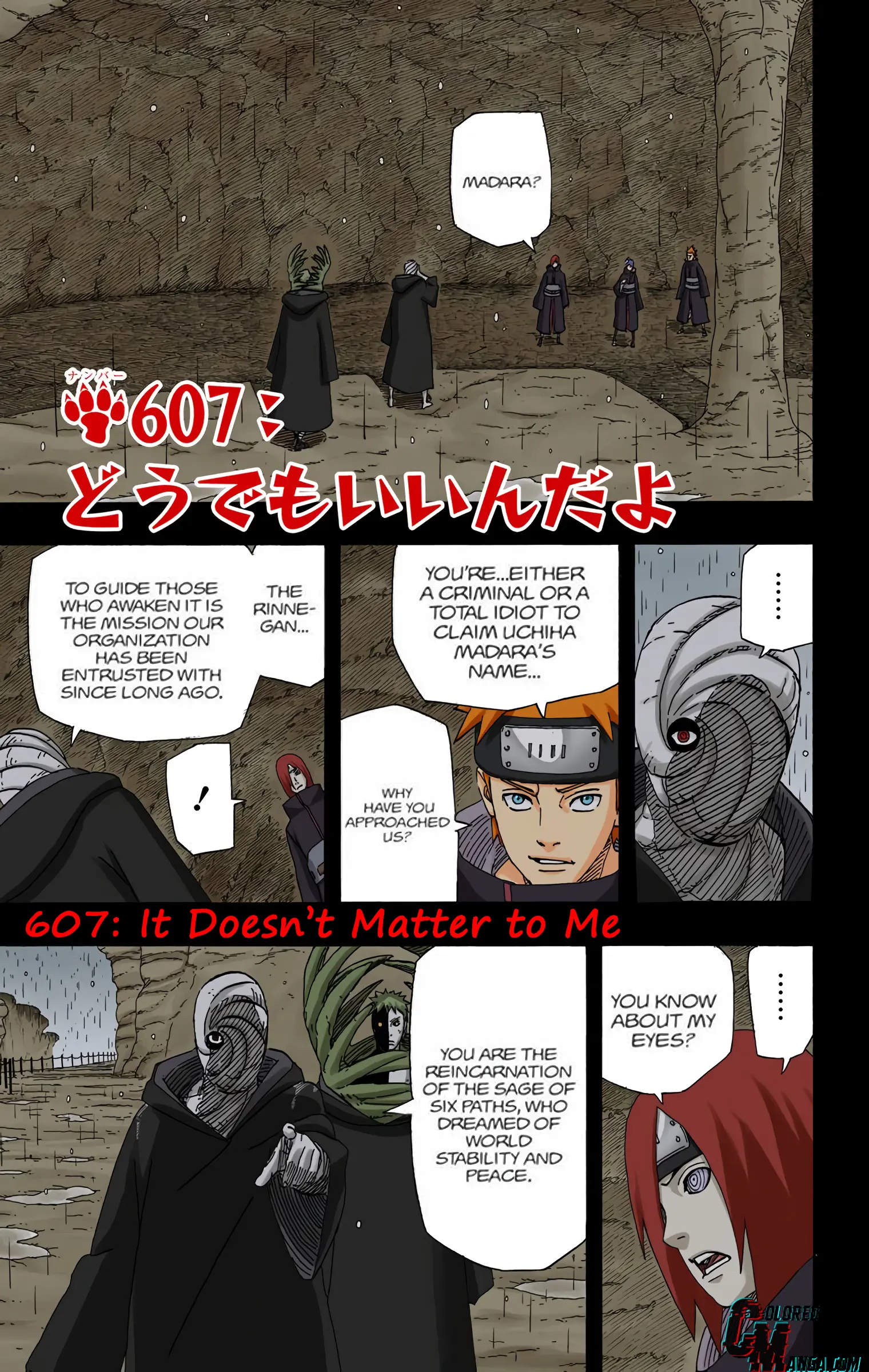 Naruto Colored Manga Online - Chapter 607 - Page 1