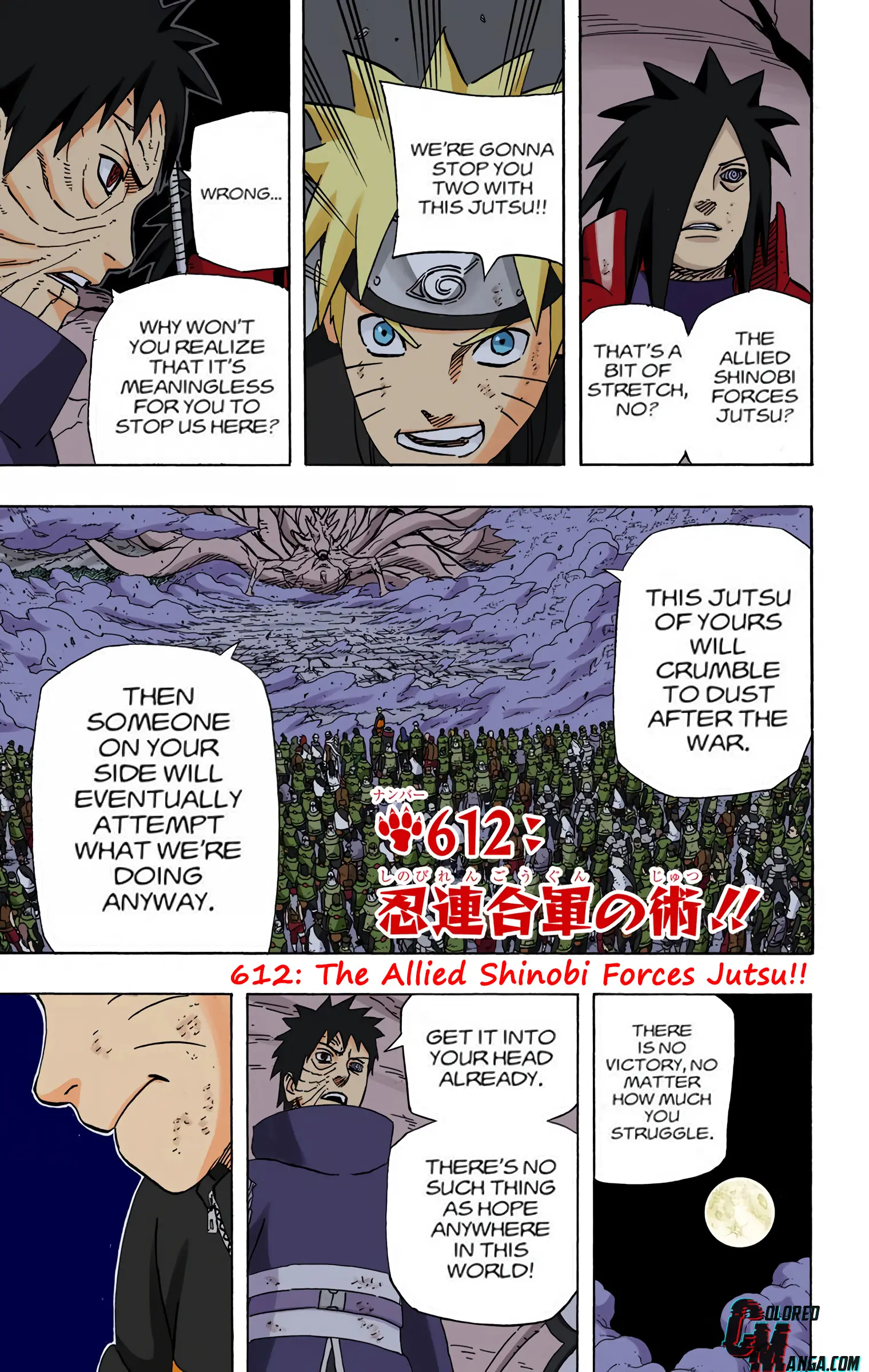 Naruto Colored Manga Online - Chapter 612 - Page 1