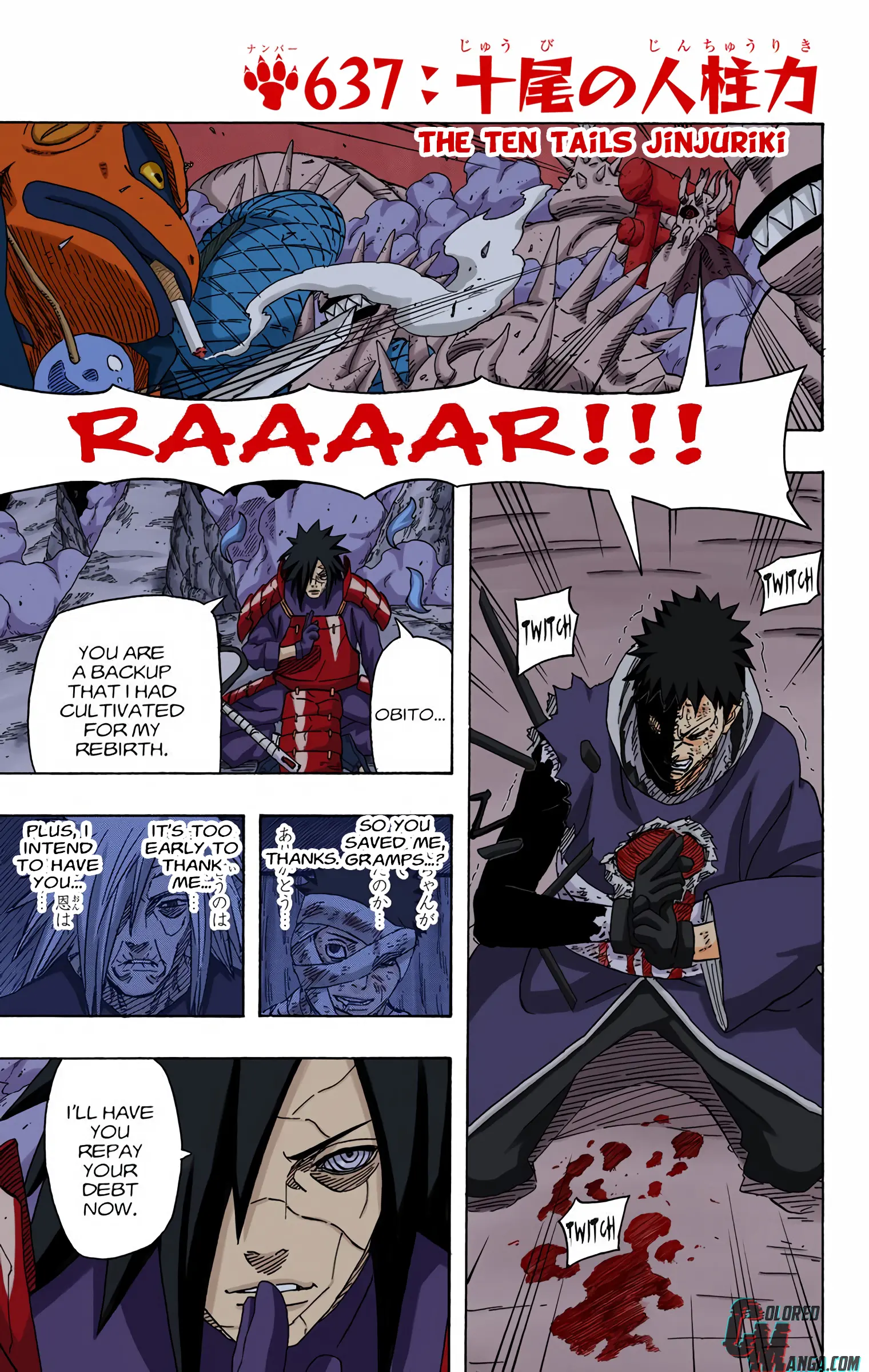 Naruto Colored Manga Online - Chapter 637 - Page 1