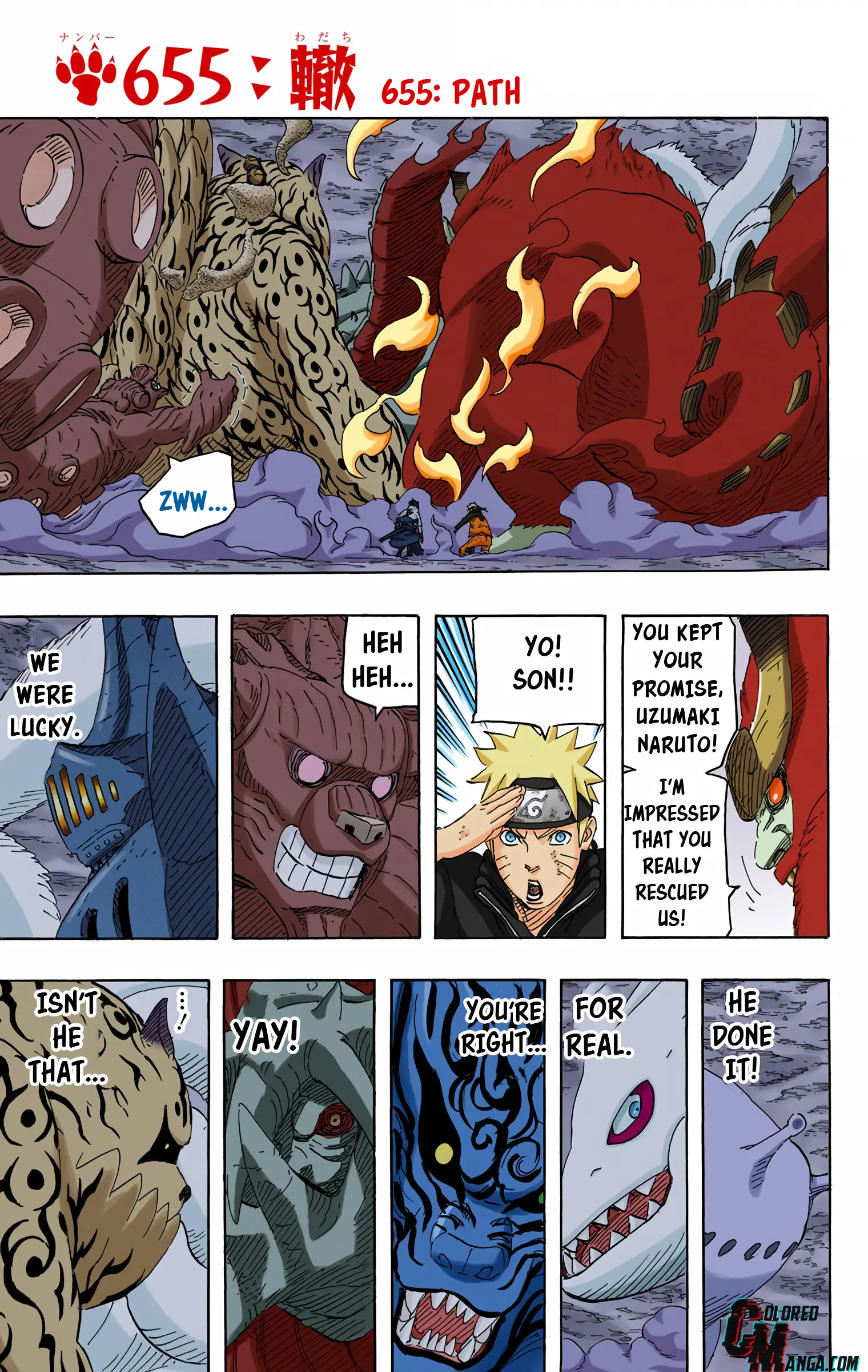 Naruto Colored Manga Online - Chapter 655 - Page 1